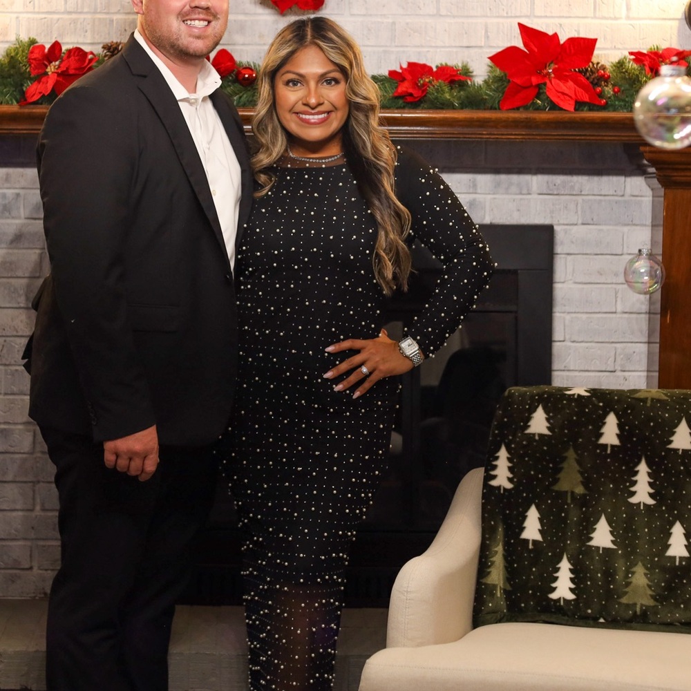 Festive Black Pearl Dress